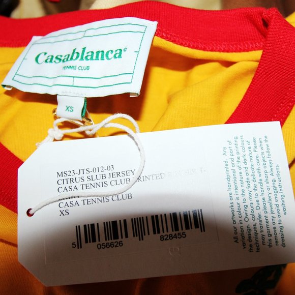 BNWT SS23 CASABLANCA "CASA TENNIS CLUB" TSHIRT XS & S & M - Picture 8 of 13